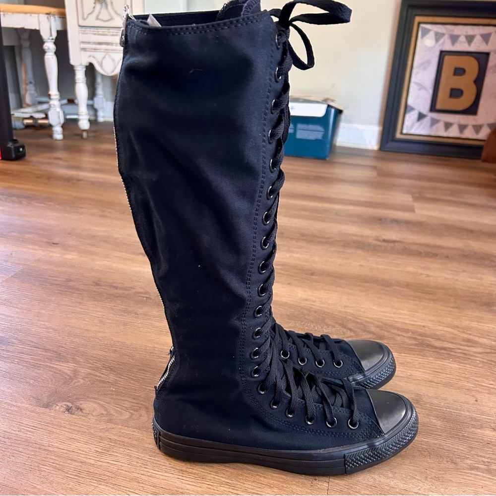 NWT Converse Chuck Taylor All Star XX-Hi knee-high sneakers. Black Size 8.5 - Picture 4 of 13